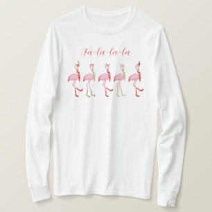 Camiseta flamingo de Natal
