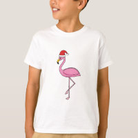 Flamingo de Natal com Santa Hat