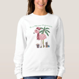 Camiseta Flamingo de Natal tropical
