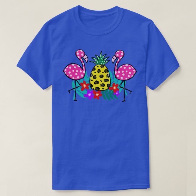 Camiseta flamingo de verão (Frente do Design)