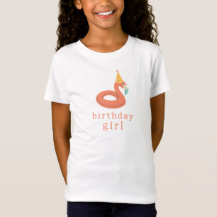 Camiseta flamingo de verão boia crianças festa de aniversár