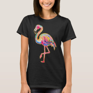 Camiseta Flamingo de Verão Tropical Havaí Praia Férias de V