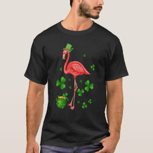 Camiseta Flamingo, Dia de São Patrício, Leprechaun Hat Flam