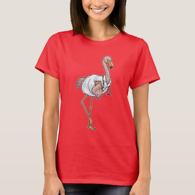Camiseta Flamingo Doctor Stethoscope (Frente)