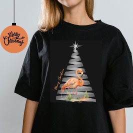 Camiseta Flamingo e Árvore de Natal da feliz Flórida