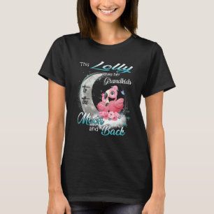 Camiseta Flamingo Este Lolly Ama Seus Netos Até o Moo