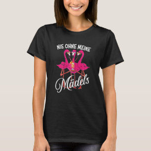 Camiseta Flamingo Feminino de Verão Garotas Isso Aumenta Eh