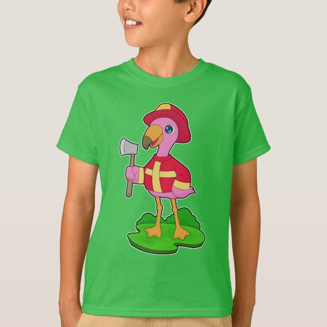 Camiseta Flamingo Firefighter Ax (Frente)
