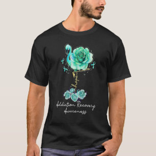 Camiseta Flamingo Flamingo Hope Vício de Fita Teal Recupera