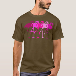 Camiseta Flamingo Flamingos caminha cor-de-rosa com retrato