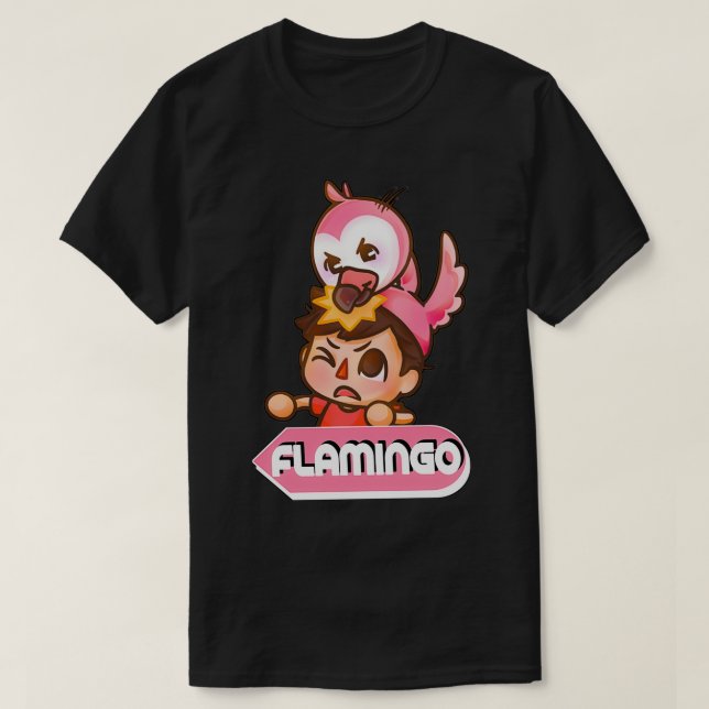 Camiseta Flamingo Flim Flam Cute (Frente do Design)