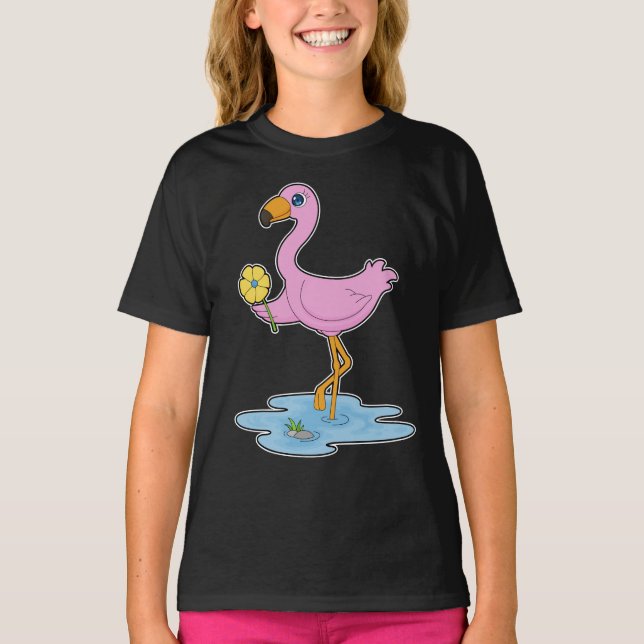 Camiseta Flamingo Flower (Frente)