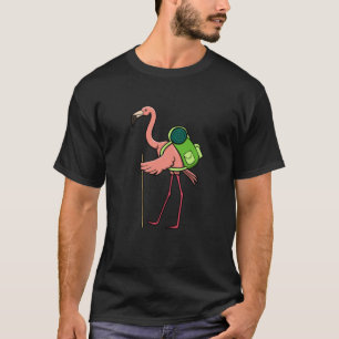 Camiseta Flamingo Fofo Esporte Hobby de Caminhada Montanhas