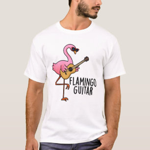 Camiseta Flamingo Guitar Música Encantada
