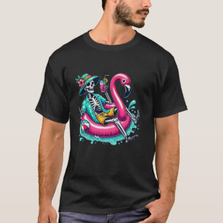 Camiseta Flamingo Halloween Spooky Wading Bird Trick