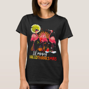 Camiseta Flamingo Happy HalloDia de as Bruxas engraçado de