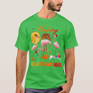 Camiseta Flamingo Happy HalloDia de as Bruxas engraçado de 