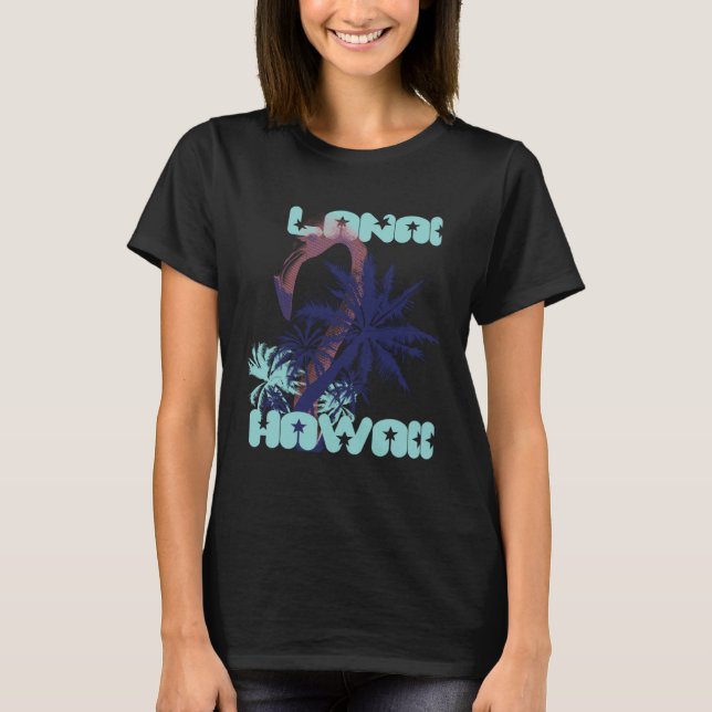Camiseta Flamingo Hawaii Lanai Palm trees Vacation Ocean (Frente)