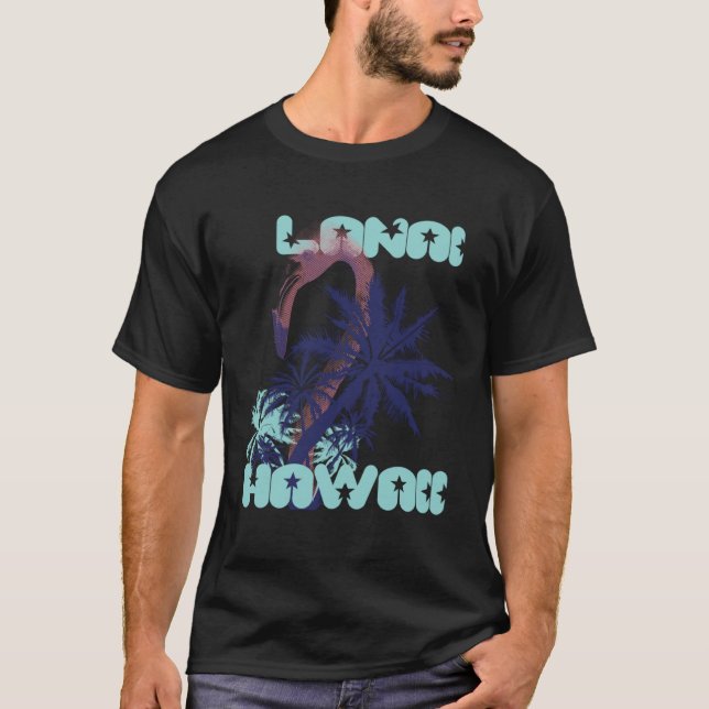 Camiseta Flamingo Hawaii Lanai Palm trees Vacation Ocean (Frente)