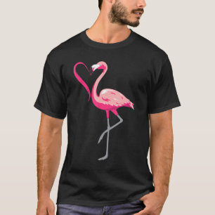 Camiseta Flamingo Heart Pink Flamingo Bird Lover