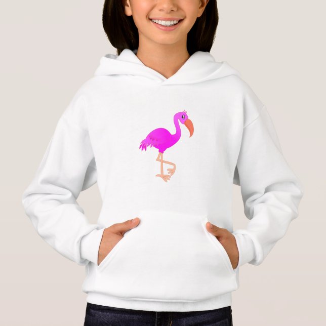 Camiseta Flamingo Hoodie Rosa (Frente)