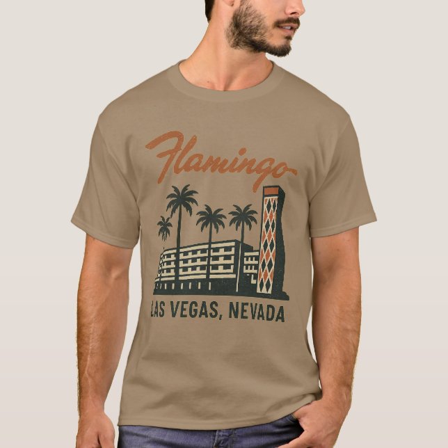 Camiseta Flamingo Hotel Retro Vintage Las Vegas (Frente)