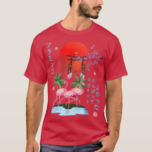 Camiseta Flamingo Japonês Anime Otaku Lover Coconut & Saku