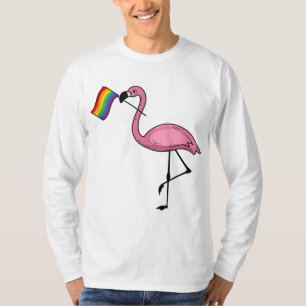 Camiseta Flamingo LGBT Sinalizador Arte Legal Direitos dos 