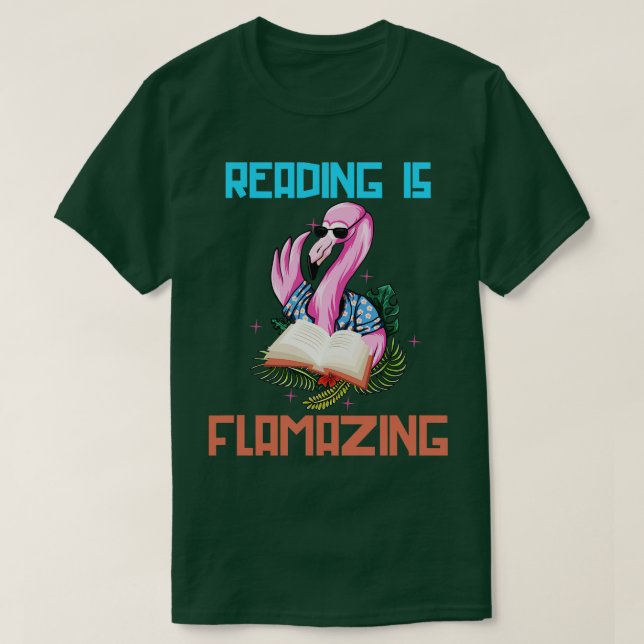Camiseta Flamingo Lover Bookworm Leitura (Frente do Design)