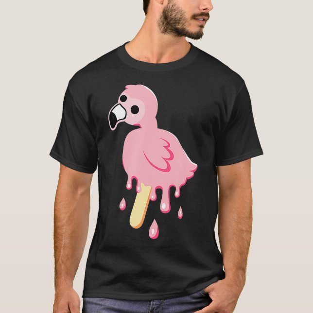 Camiseta Flamingo Merch mrflimflam Bird Popsicle (2) (Frente)