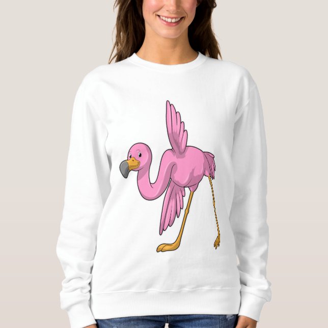 Camiseta Flamingo no exercício do Yoga Stretching (Frente)