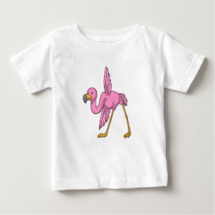 Camiseta Flamingo no exercício do Yoga Stretching
