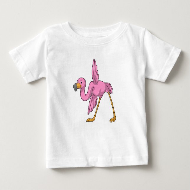 Camiseta Flamingo no exercício do Yoga Stretching (Frente)