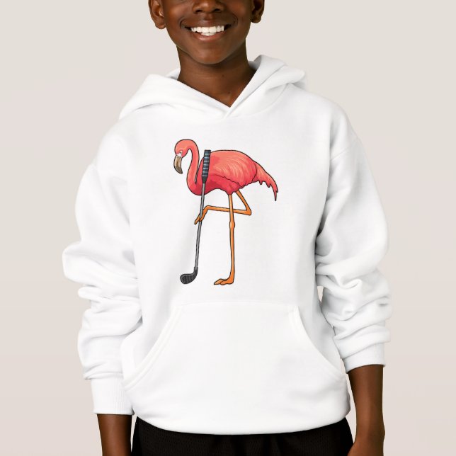 Camiseta Flamingo no Golf, clube de golfe (Frente)