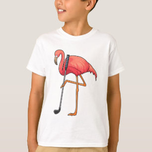 Camiseta Flamingo no Golf, clube de golfe
