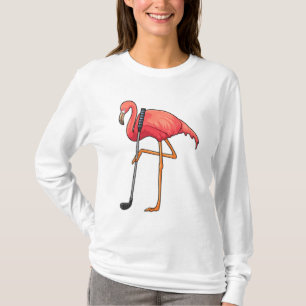 Camiseta Flamingo no Golf, clube de golfe