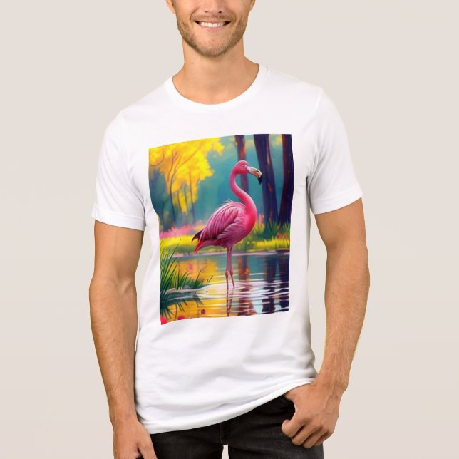 Camiseta Flamingo no lago-365476 (Frente)