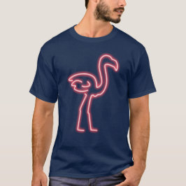 Camiseta Flamingo no Rosa Neon
