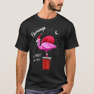 Camiseta Flamingo Papais noeis De Natal Ha Cute Holiday
