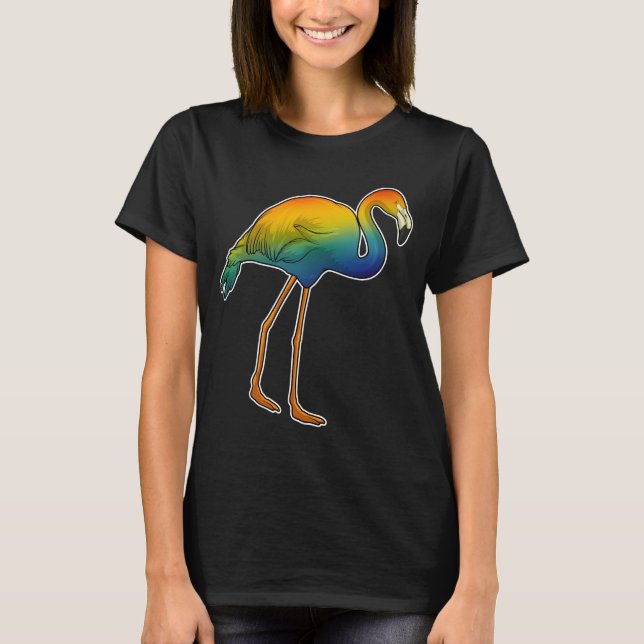 Camiseta Flamingo Rainbow (Frente)
