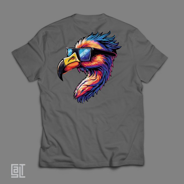 Camiseta Flamingo Retro com Óculos de Sol Vibrações Clássic (Criador carregado)