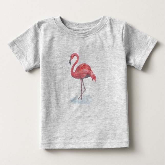 Camiseta Flamingo rosa. (Frente)