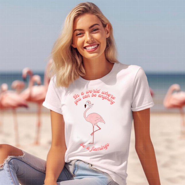 Camiseta Flamingo Rosa (Criador carregado)