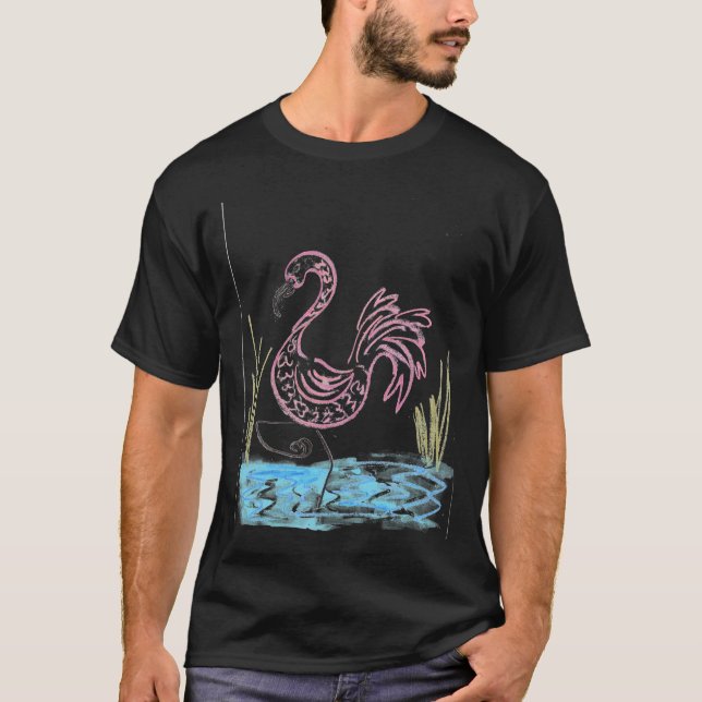 Camiseta Flamingo Rosa #13 (Frente)