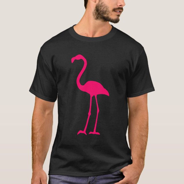 Camiseta Flamingo Rosa Brilhante (Frente)
