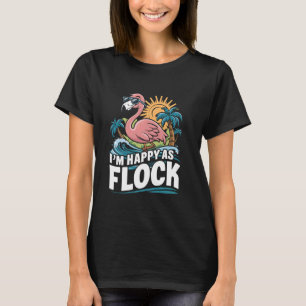 Camiseta Flamingo Rosa Com Óculos De Sol