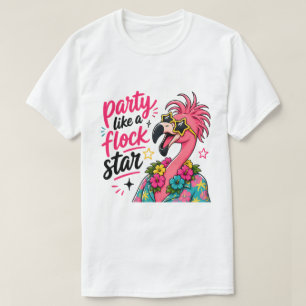 Camiseta Flamingo rosa engraçado da praia