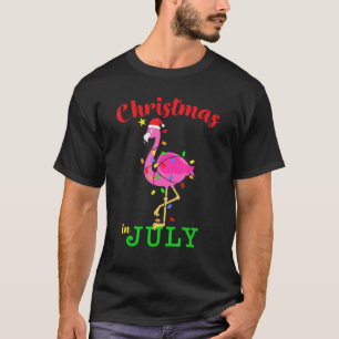Camiseta Flamingo Rosa No Natal No Natal Em Julho Homens W