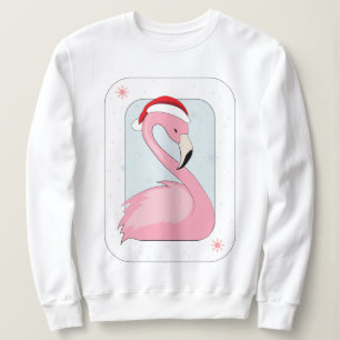 Camiseta Flamingo rosa no Santa Hat