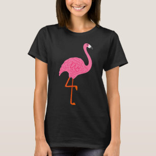 Camiseta Flamingo Rosa Numa Perna Para Pássaro E Natureza P